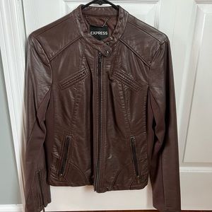 Express Moto Faux Leather Jacket Medium